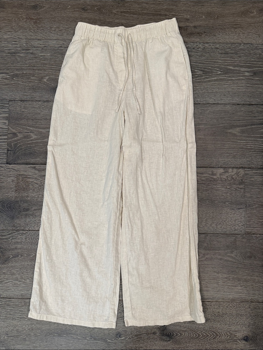 Calvin Klein Off-White Linen Pants